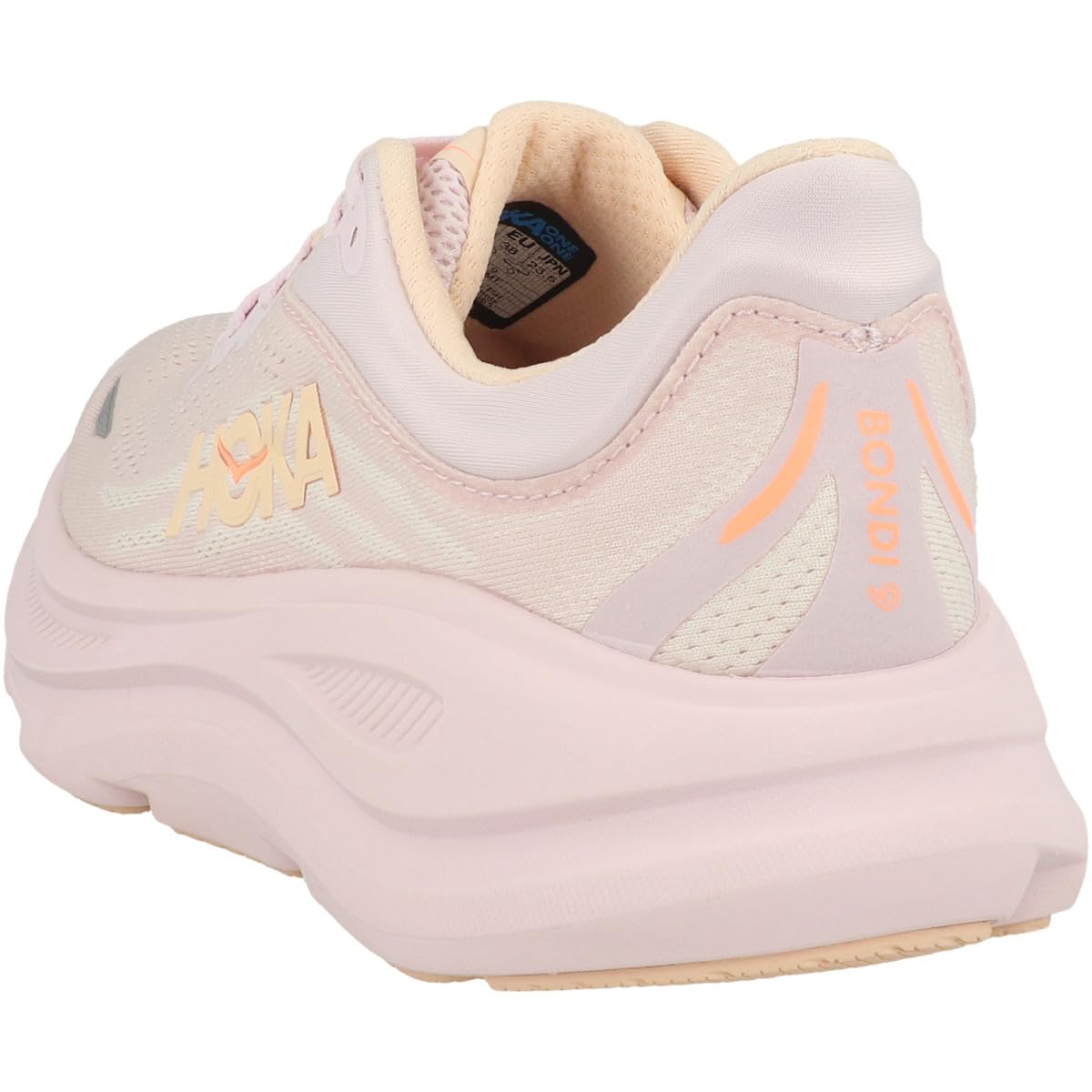 Hoka Bondi 9 Women's Road Running Shoe – Lilac Cream/Tangerine Glow