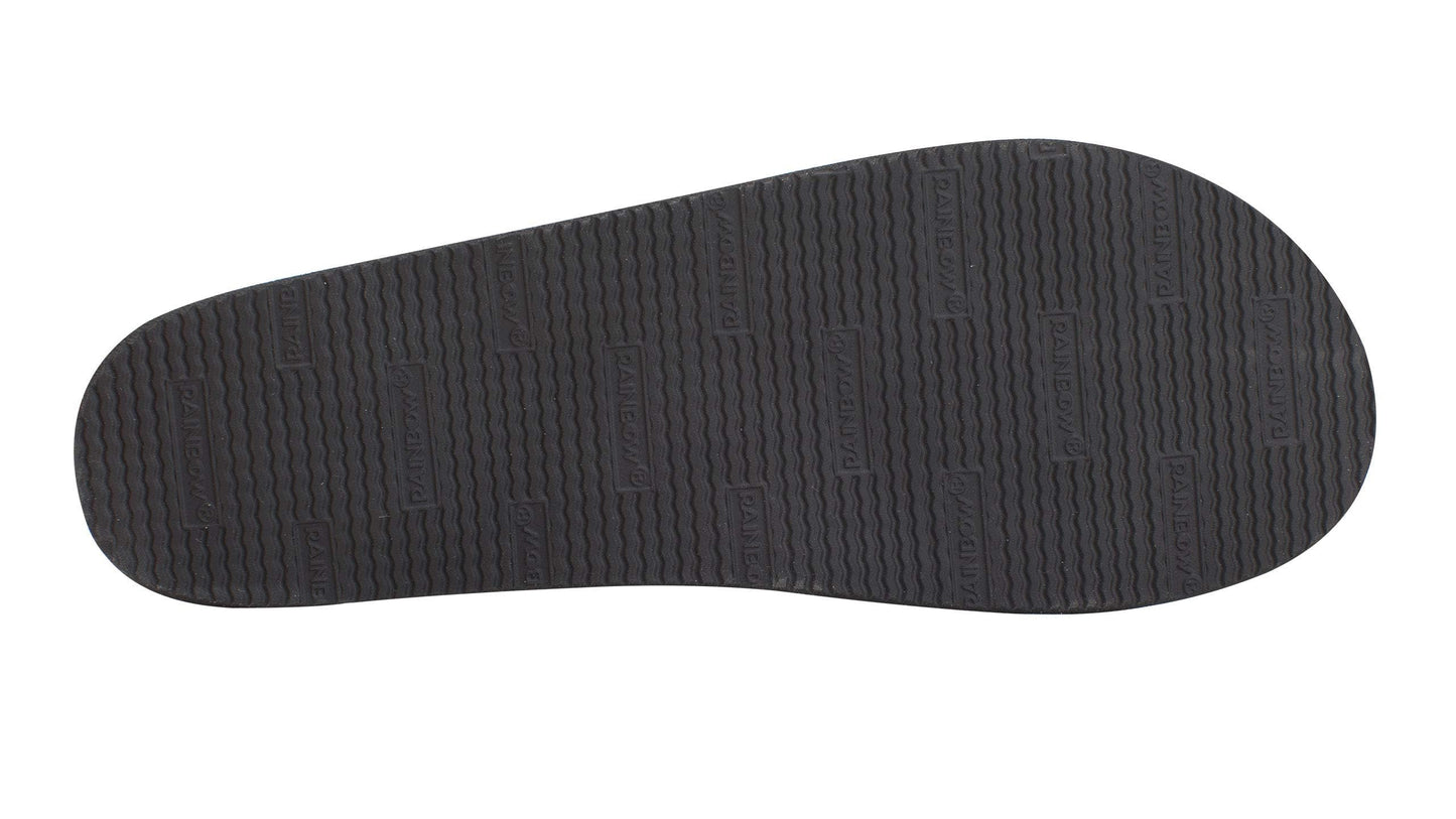Rainbow Sandals Flirty Braidy Women's Leather Sandal – Single Braid Strap, Classic Black