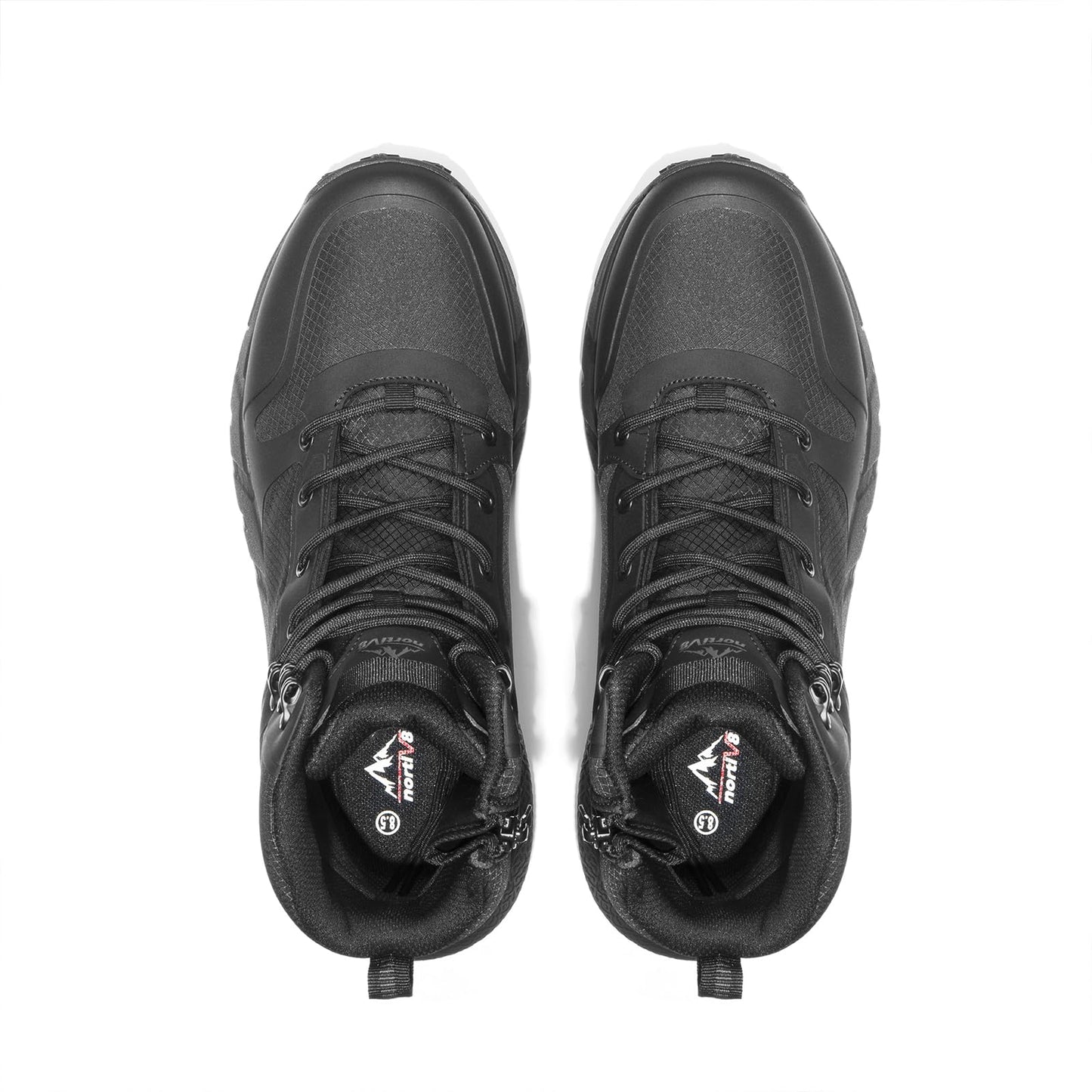 NORTIV 8 Men's Tactical Work Boot – Side Zip Combat Hiking Boot, Black