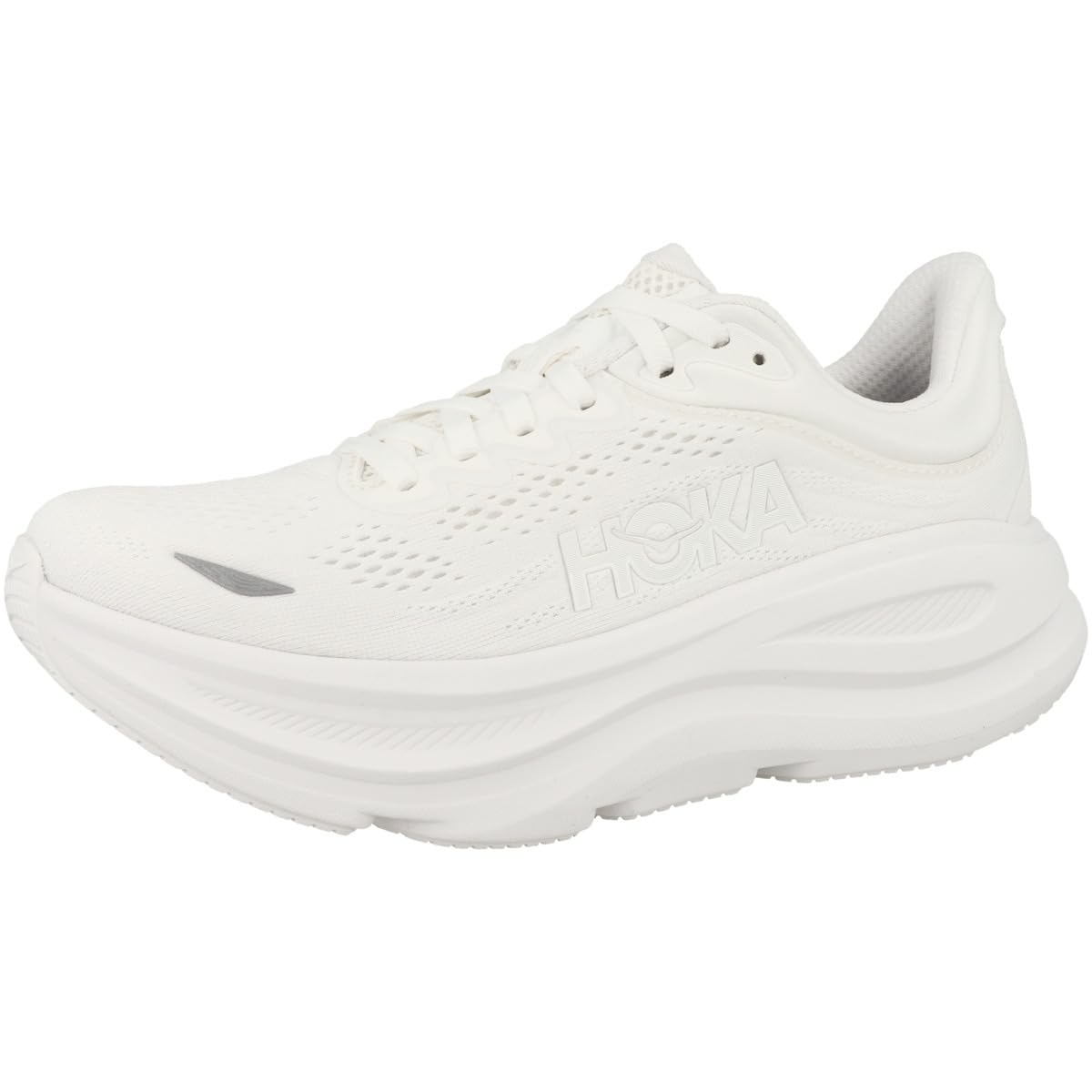 Hoka Bondi 9 Women's Road Running Shoe – White/White