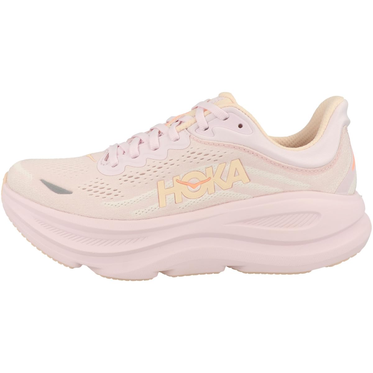 Hoka Bondi 9 Women's Road Running Shoe – Lilac Cream/Tangerine Glow