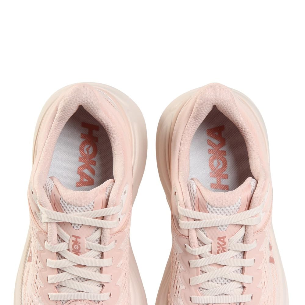 Hoka Bondi 9 Women's Road Running Shoe – Rose Latte/Rose Cream