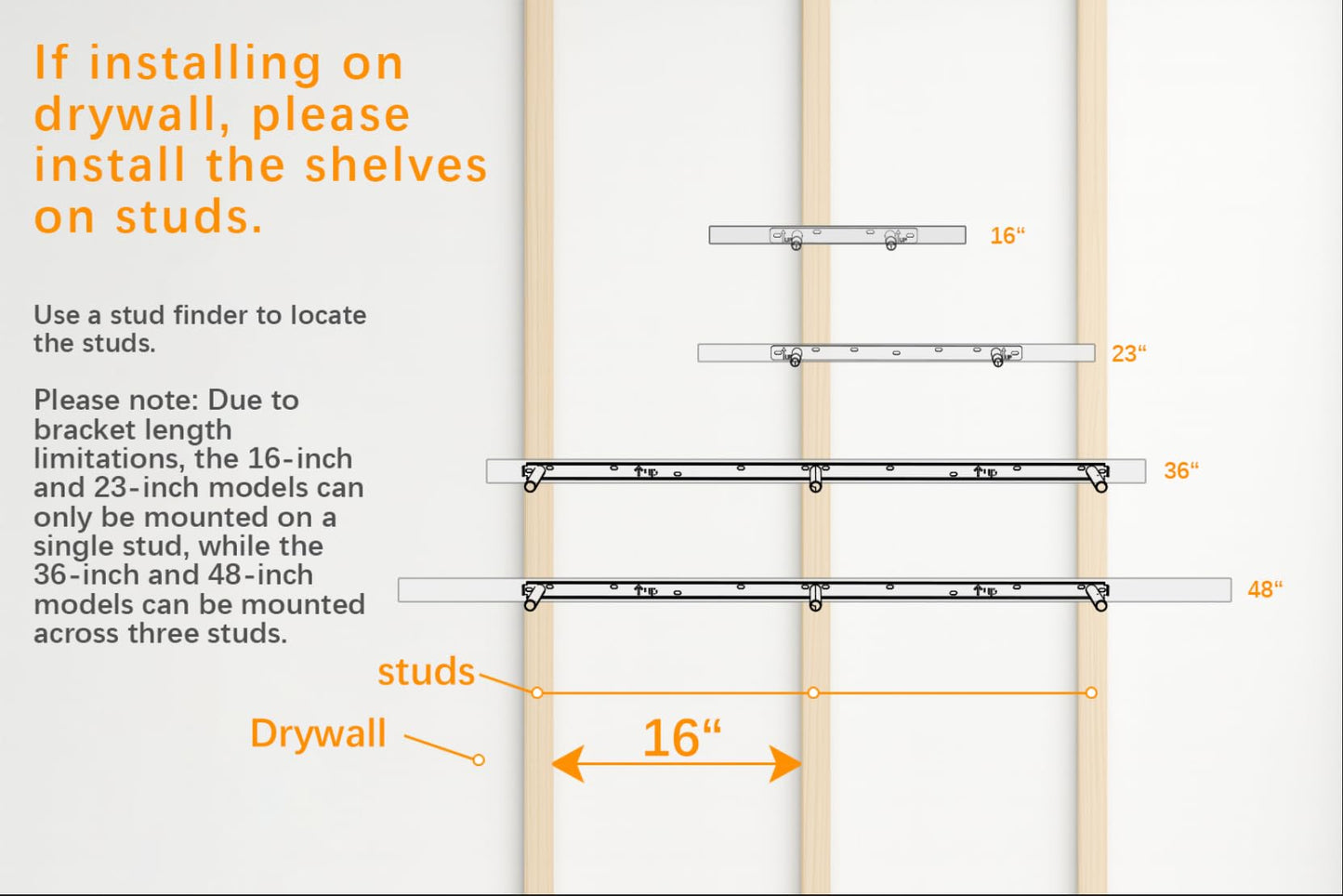 BAYKA Floating Wall Shelves – Set of 2, Rustic Brown, 22.5"