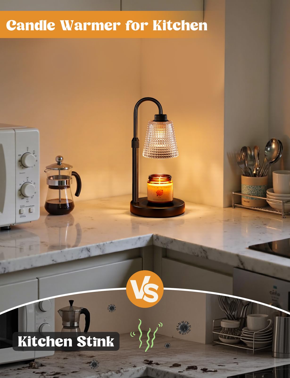 Innqoo Candle Warmer Lamp with Timer – Dimmable, Height Adjustable