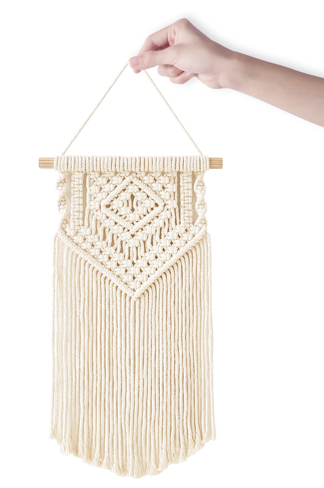 Dahey Small Macrame Wall Hanging – Set of 2, Boho Cotton Decor