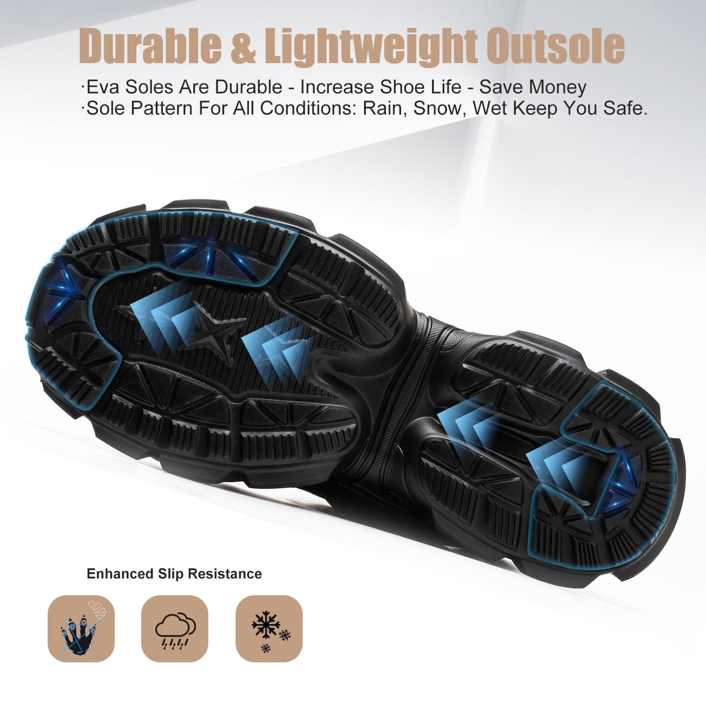 Steel Toe Work Sneakers – Wide Fit, Non-Slip Composite Safety Shoes, Unisex
