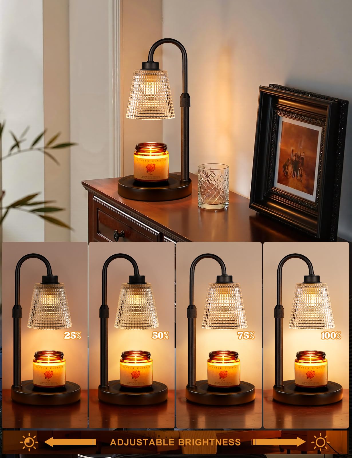 Innqoo Candle Warmer Lamp with Timer – Dimmable, Height Adjustable
