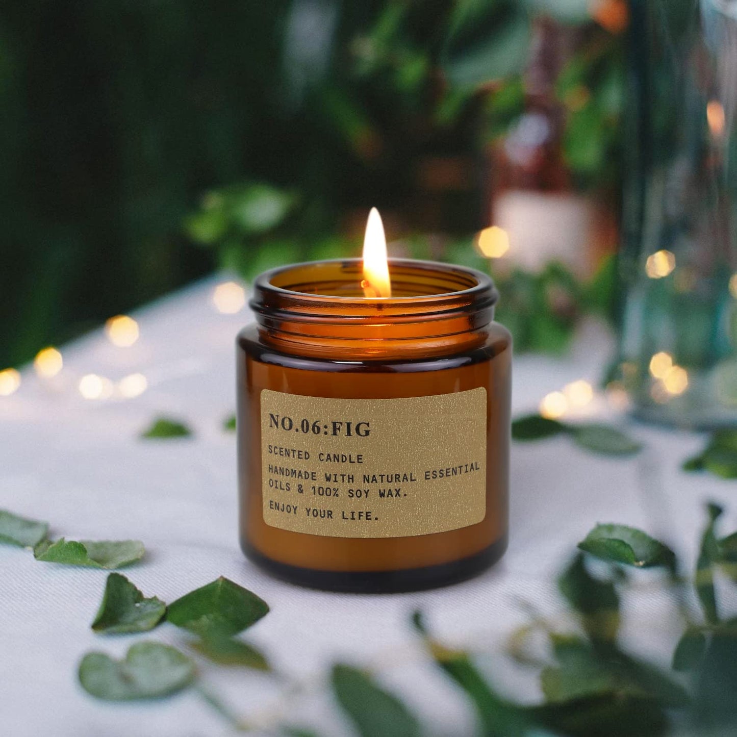 MOULENGGU Soy Wax Scented Candles Gift Set – 6 Pack, Amber Jars