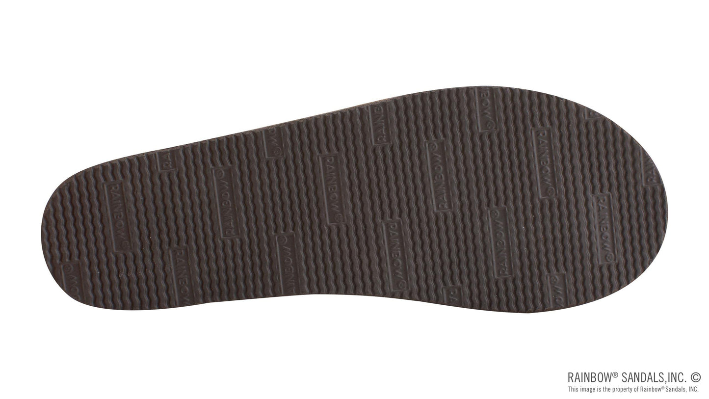 Rainbow Sandals Flirty Braidy Women's Leather Sandal – Single Braid Strap, Expresso